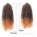 Ponytails Sintéiseach Drawstring Curly Ombre Afro Kinky
